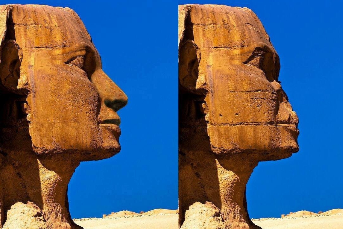 egypt sphinx nose