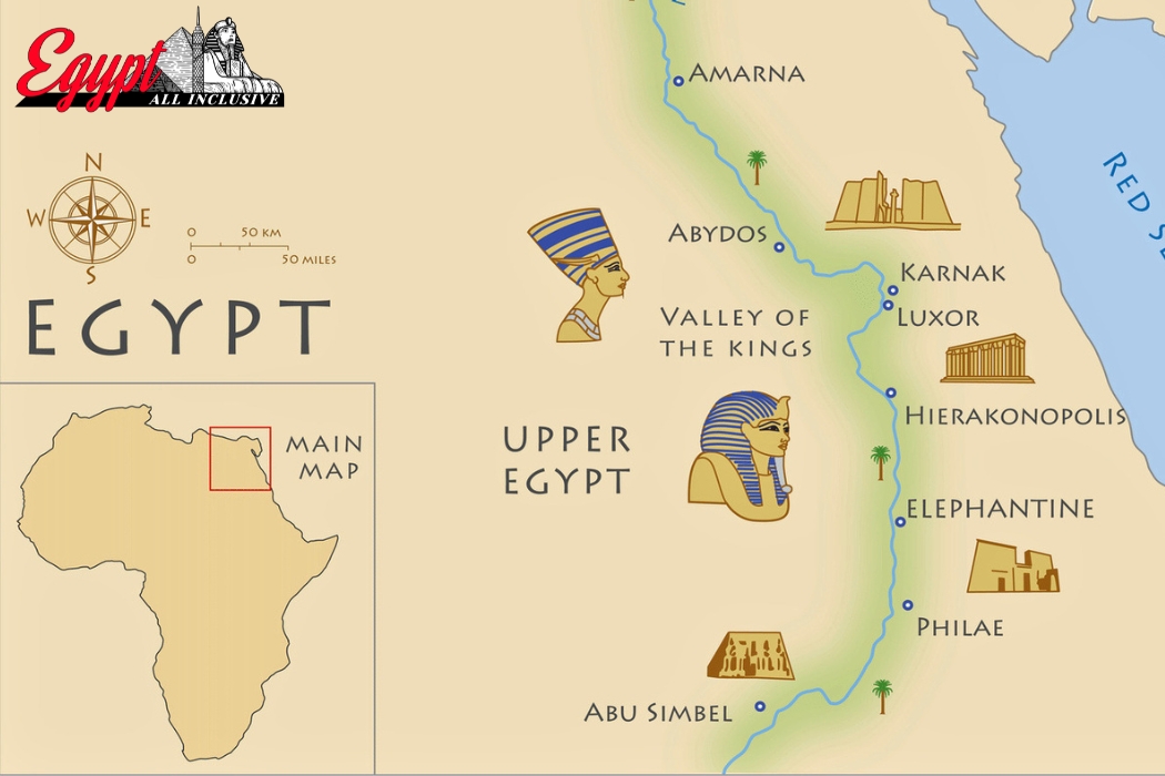 Ancient Egyptian Map of Egypt